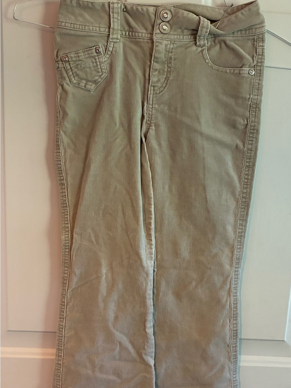Limited Too Girls' Wide Leg Corduroy Jeans in Light Olive